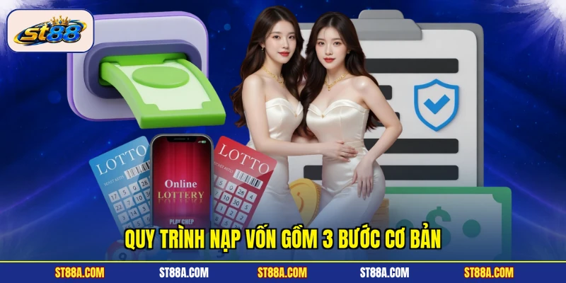Quy trình nạp vốn gồm 3 bước cơ bản