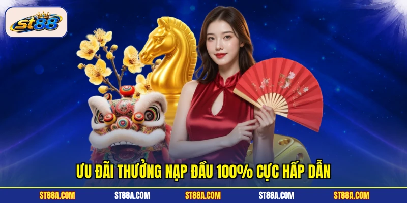 Ưu đãi thưởng nạp đầu 100% cực hấp dẫn